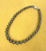 ●Baroque Prarl Necklace 約44cm 8.2-11㎜ Silverバロック パール ネックレス シルバー金具 真珠 リボン アクセサリー●_画像5