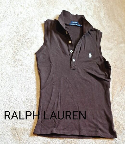 RALPH LAUREN　ゴルフ ポロシャツ ノースリーブ　M　ブラウン