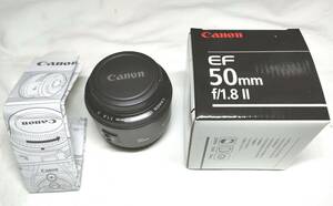 Canon EF 50mm F/1.8 II　キヤノン 単焦点　EFレンズ　プロテクター付き