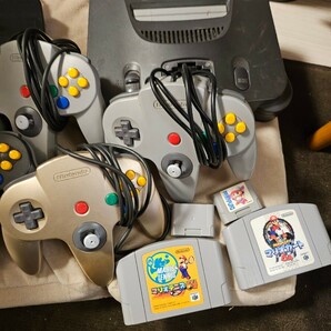 【動作確認済】任天堂 NINTENDO 64 本体 コントローラー ソフト 振動パック コントローラパック マリオカート マリオテニスの画像2