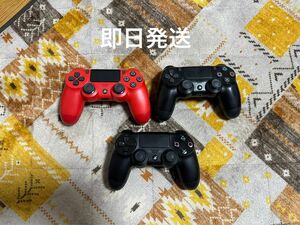 DUALSHOCK4 スペースブラック2台 マグマレッド1台