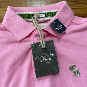 送料込み！新品未使用 Abercrombie&fitch ポロシャツ ワンポイント アバクロ タグ付き アメカジ Mサイズ ピンク