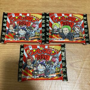  One-piece man chocolate RED unopened 3 kind set Lotte Bikkuri man chocolate 