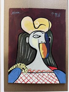 貴重肉筆 パブロ ピカソ Picasso 1956年 ミックスメディア 額装 BLU美術館作品票 ピカソ公式印有り 模写