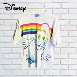 Tシャツ ホワイト 半袖 白 半袖Tシャツ ディズニー Disney ドナルド ドナルドダック