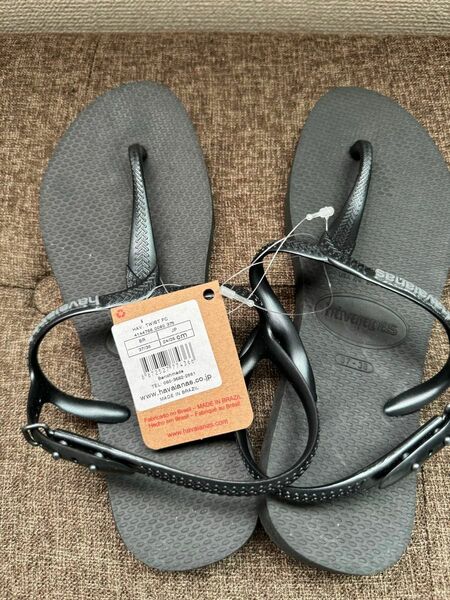 新品未使用　havaianas ハワイアナス ビーチサンダル ブラック 24/25cm