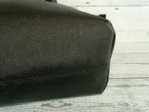 ファスナー付トートバッグ黒ブラック！牛革エンボスレザーBLACK　日本製鞄　A4　ハンドメイドオリジナルバッグ_画像5