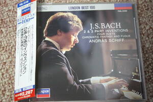バッハ:BWV772-786/3声のインヴェンション（シンフォニア）BWV787-801/4つのデュエットBWV802-805/半音階的幻想曲とフーガBWV903/シフ/CD