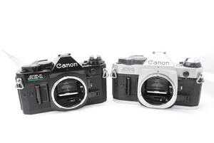 【動作品／やや難】Canon キャノン AE-1 Program プログラム ブラック＆シルバー 良美品 2台 #7689