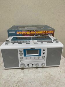 KUMAZAKI カラオケCDダブルラジカセ　WUTA KCR-1027 CDラジカセ