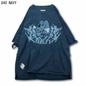 GALFY ガルフィー ダメージ Tシャツ 地雷 メタルロゴ