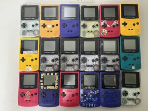 F678 Nintendo GBC Game Boy цвет корпус CGB-001 совместно 18 шт. много комплект работоспособность не проверялась 