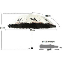 【紫】完全遮光 日傘 折りたたみ レース 遮光率100% 遮蔽率100% 晴雨兼用 傘 撥水 レディース 折りたたみ傘 雨傘 紫外線_画像6
