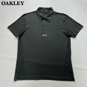【極美品】y2k OAKLEY オークリー センターロゴ ポロシャツ グレー L