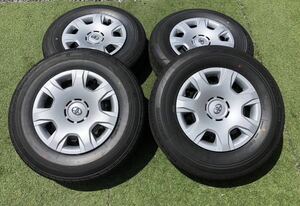 ブリヂストン エコピア 195/80R15 107/105N ハイエース200系 レジアスエース 純正スチールホイール 4本セット 1台分 新車外し品 2024年製造