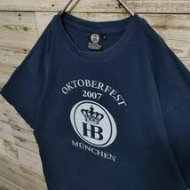 【623】 00S Hofbruhaus ホフブロイハウス OKTOBERFEST '07 Tシャツ 企業物 ユーロ古着_画像4