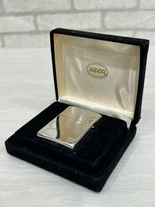 ◯【着火動作未確認】ZIPPO ジッポー STERLING SILVER スターリング シルバー プレーン 火花確認済 箱付き 保管品◯