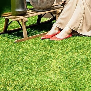 # free shipping # modern deco lawn grass raw roll mat seat [ real artificial lawn ] lawn grass height 20mm (1m×5m, Rush green / summer color )