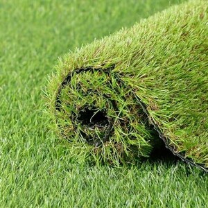 # free shipping # artificial lawn roll 0.5mx5m real feeling lawn grass height 30mm high endurance . water type weed proofing seat 24ps.@ pin attaching spring color (0.5x5m, spring color )
