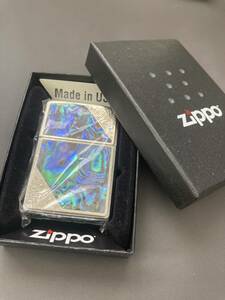 美品 ZIPPO螺鈿 ジッポー シェル ライター オイルライター Zippo 喫煙具 シルバー 彫刻 ジッポ