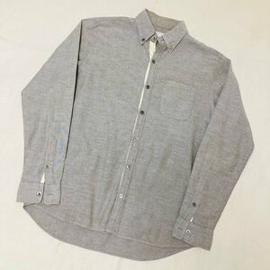 BEAMS　ビームス　日本製　ロングスリーブ　ボタンダウン シャツ　グレー系　MEDIUM