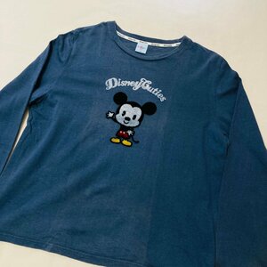 Disney cuties　ミッキー モチーフ　ロングスリーブ Tシャツ　ネイビー/紺系　LL　7482-02160