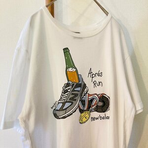 New Balance　ニューバランス　スニーカー プリント Tシャツ　ホワイト/白　S