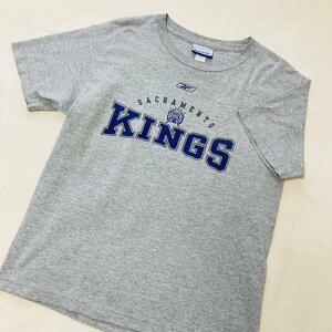 SACRAMENTO　KINGS　MADE IN U.S.A./米国製　ロゴ プリント Tシャツ　グレー　LARGE