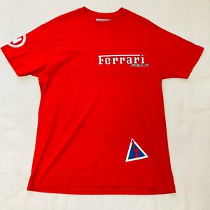 Ferrari GEAR　フェラーリ　OFFICIAL PRODUCT　ロゴ プリント　Tシャツ　レッド/赤　L　29396161