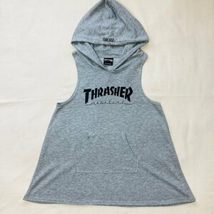 THRASHER　ノースリーブ　パーカー/フーディー　グレー　F