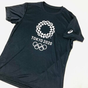 asics　TOKYO 2020　五輪 オリンピック　ロゴ プリント Tシャツ　ブラック/黒　M　2031B142