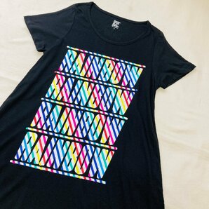 Design Tshirts Store Graniph RAINBOW プリント Tシャツ ブラック/黒 Fの画像1
