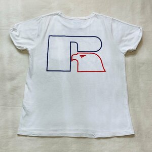 Russell ATHLETIC　ロゴ刺繍　バック プリント　ポケット付　Tシャツ　ホワイト/白　M　RC-17SS802BL