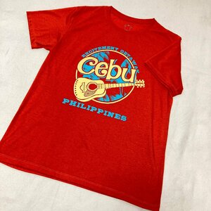 Kamisa By Kultura　PHILIPPINES　cebu　ロゴ プリント　Tシャツ　オレンジ　LARGE