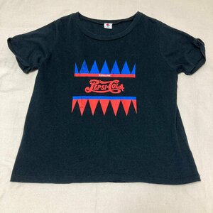 pepsi × SIMPLICITE　ロゴ デザイン プリント Tシャツ　ブラック/黒