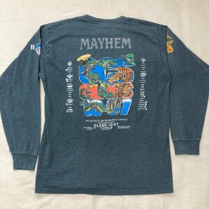 MAYHEM　OFFICER CANDIDATE SCHOOL CLASS 10-07　プリント　ロングスリーブ Tシャツ　グレー系　L