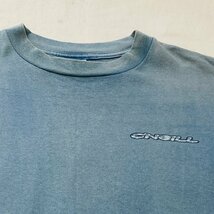 O'NEILL　Made in U.S.A./米国製　ビッグロゴ プリント Tシャツ　ブルー/青系　L_画像4