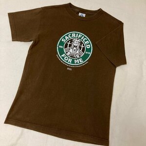 ALSTYLE APPAREL & ACTIVE WEAR　AAA　プリント Tシャツ　ブラウン　S