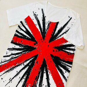 アート プリント　Tシャツ ワンピース　ホワイト/白