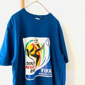 FIFA WORLD CUP　ワールドカップ　SOUTH AFRICA 2010　公式グッズ Tシャツ　ブルー/青　M