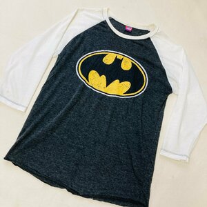 WINNER 0635　バットマン ロゴ プリント Tシャツ　ダークグレー/ホワイト　タイ製