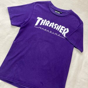 THRASHER　MAGAZINE　スラッシャー　ロゴ プリント Tシャツ　パープル/紫　M
