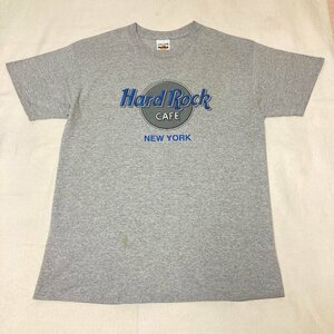 HardRock CAFE　NEW YORK　プリント　Tシャツ　グレー　LARGE/GRAND　CA 33603/RN 79177