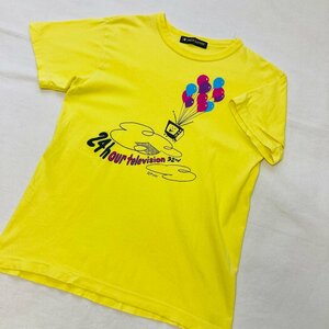 24HOUR TELEVISION　24時間TV　32nd　日本製　Pixar　チャリティ プリント Tシャツ　イエロー　S