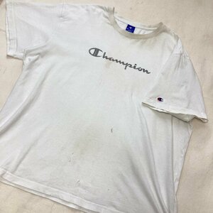 Champion　チャンピオン　希少 青タグ　ロゴ プリント　Tシャツ　ホワイト/白　4LARGE　U39678