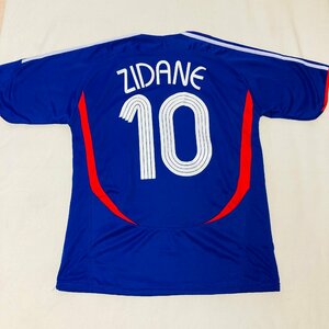 希少　ZIDANE　ジネディーヌ・ジダン　フランス代表　ATHENS SPORT　ユニフォーム 10　ロゴ 刺繍　ブルー/青