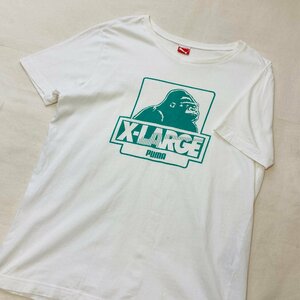 X-LARGE × PUMA　ビッグロゴ プリント　Tシャツ　ホワイト/白　M　15XL05