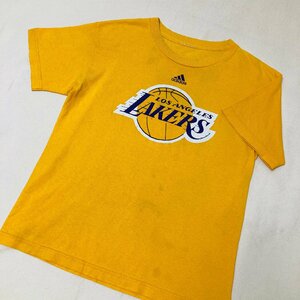 adidas　アディダス　LOS ANGELES　LAKERS　プリント Tシャツ　イエロー