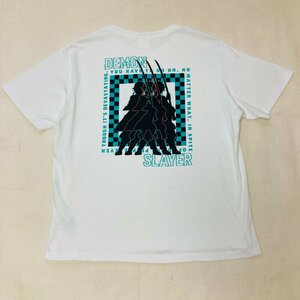鬼滅の刃　DEMON SLAYER　炭治郎 シルエット　プリント Tシャツ　ホワイト/白　XL