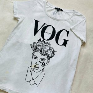 HOLLYWOOD MADE　VOG　プリント　Tシャツ　ホワイト/白　S